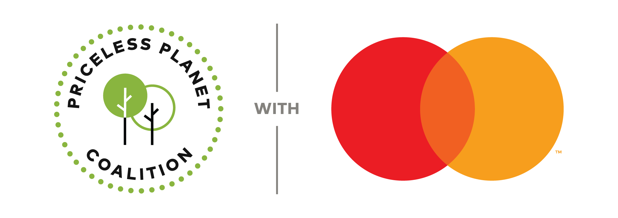 Bild med Priceless Planet Coalition logga tillsammans med Mastercards logga